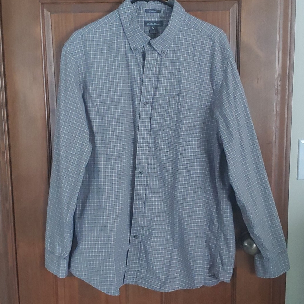 Eddie Bauer Men's LS Cotton Shirt L